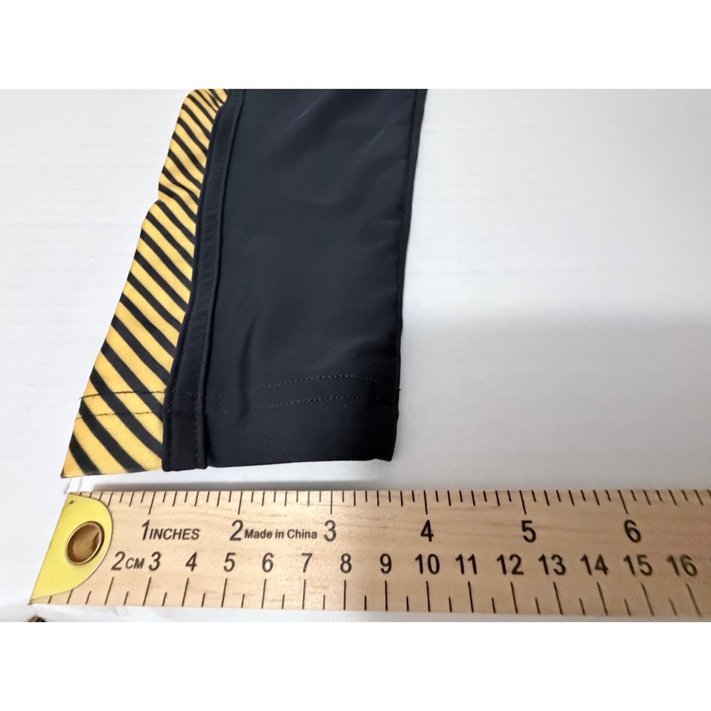 NFL Team Apparel Pittsburgh Steelers Leggings Black Yellow Striped Womens Small - Picture 6 of 7